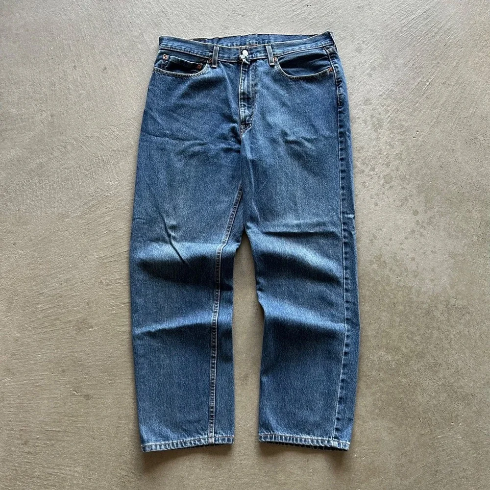 Levis 550 Jeans Size 36x32 Blue Medium Wash Denim Relaxed Fit Straight Leg